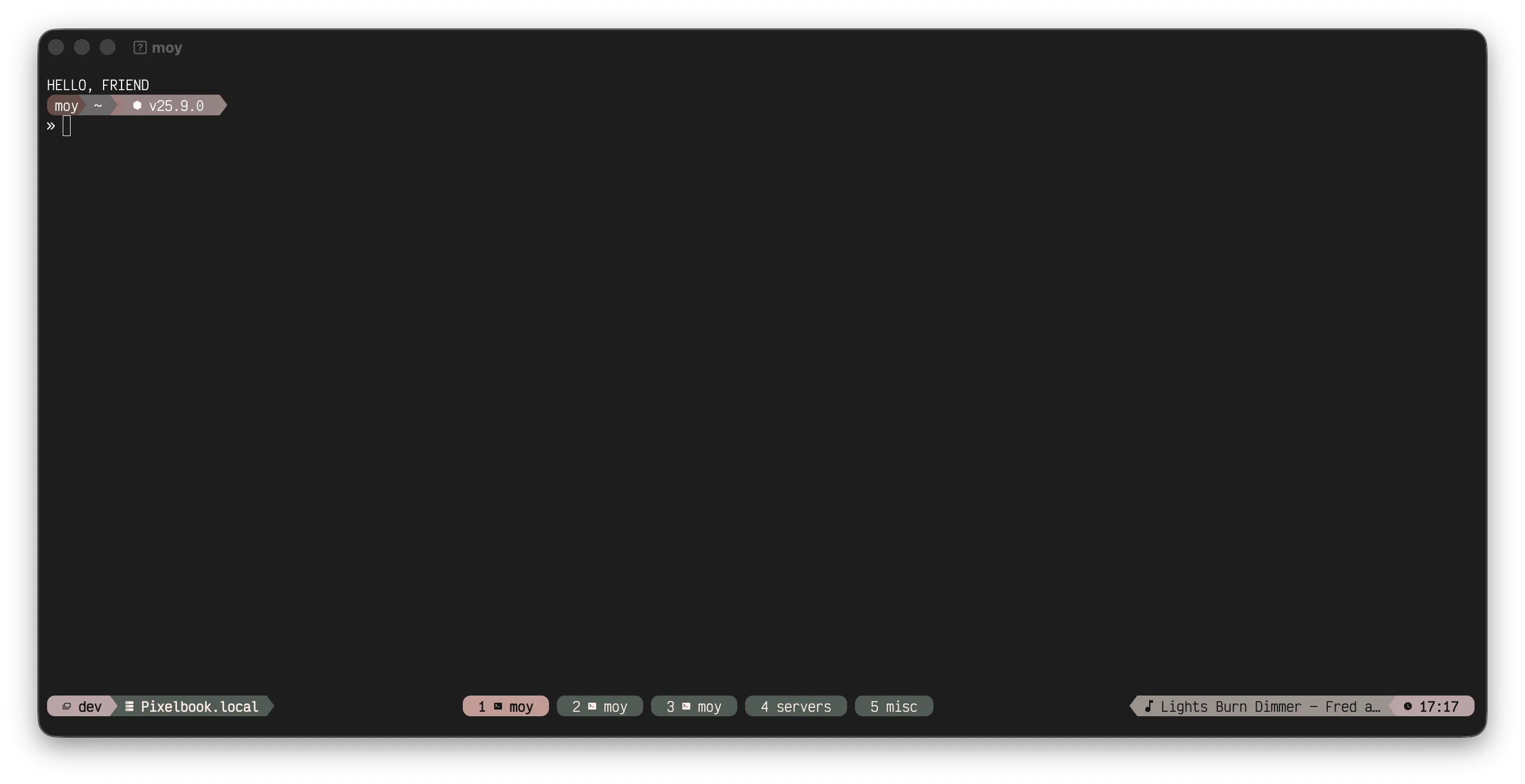 My new Tmux and Zsh environment